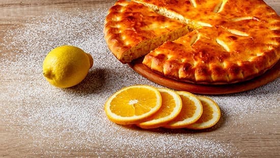Осетинский пирог с лимоном и апельсином